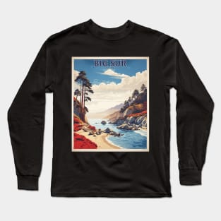 Big Sur United States of America Tourism Vintage Poster Long Sleeve T-Shirt